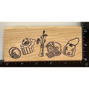 Vintage 1999 Me and Carrie Lou Crafting Rubber Stamp Accessories purse hat pin